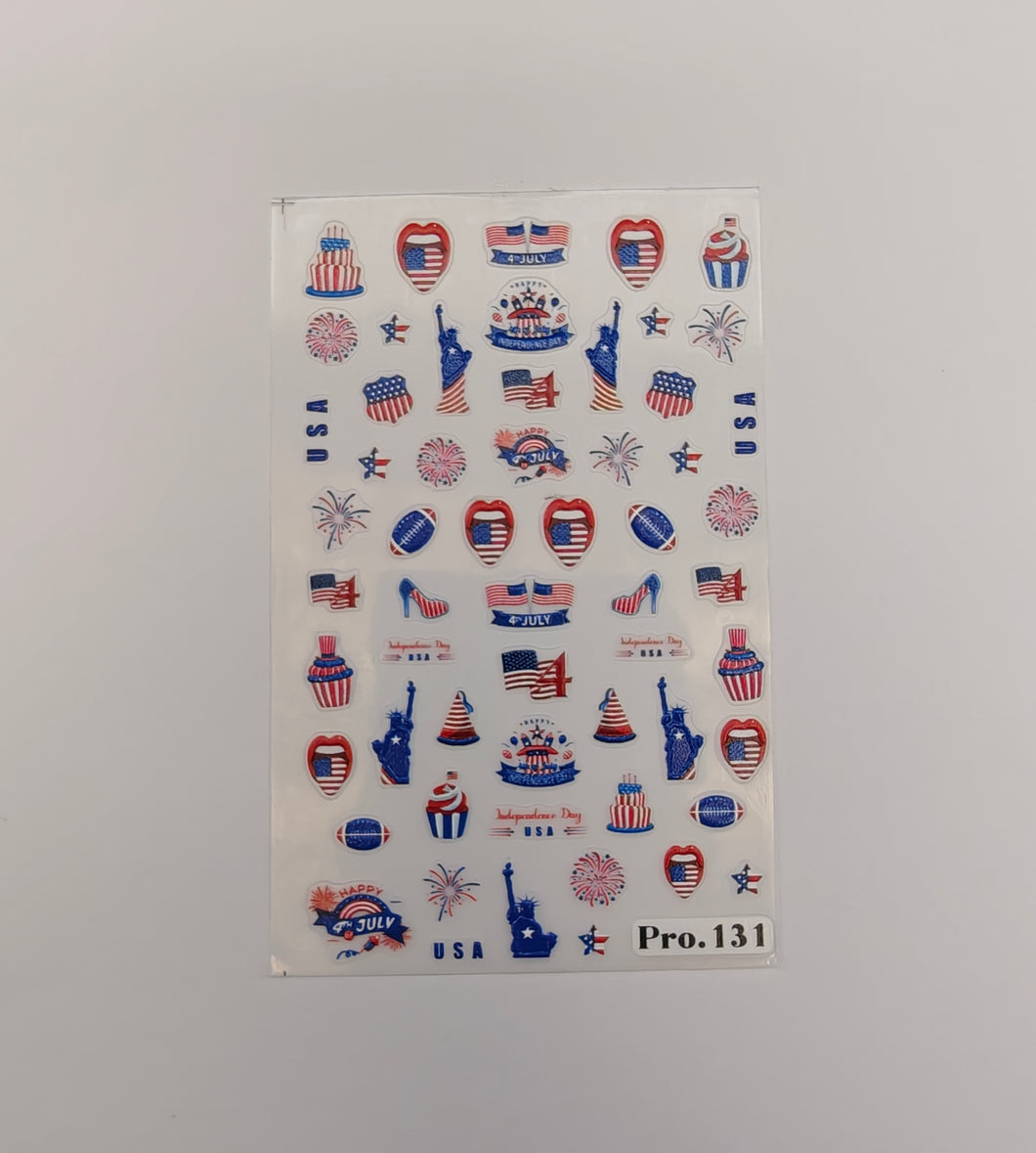 American Flag Stickers 131