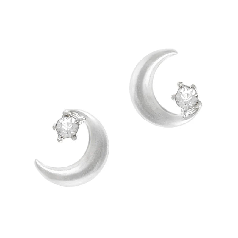 Starry Cresent Moon Silver
