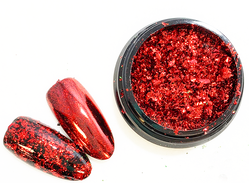 Red Candy Chrome Flakes