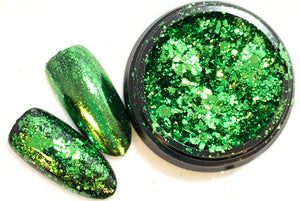 Green Chrome Flakies
