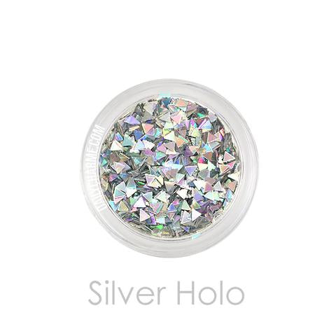 Silver holographic triangle glitter